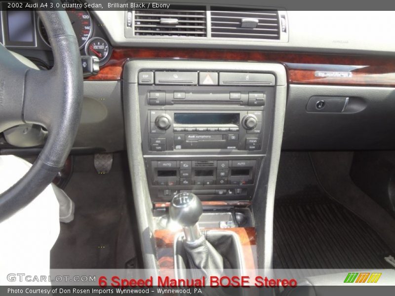 Brilliant Black / Ebony 2002 Audi A4 3.0 quattro Sedan