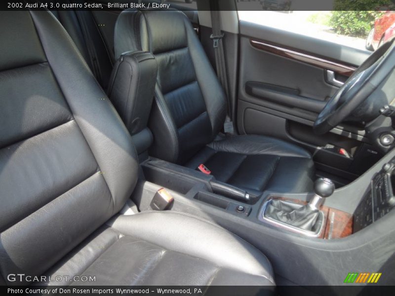 Brilliant Black / Ebony 2002 Audi A4 3.0 quattro Sedan