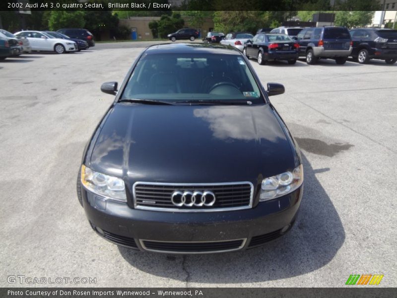 Brilliant Black / Ebony 2002 Audi A4 3.0 quattro Sedan