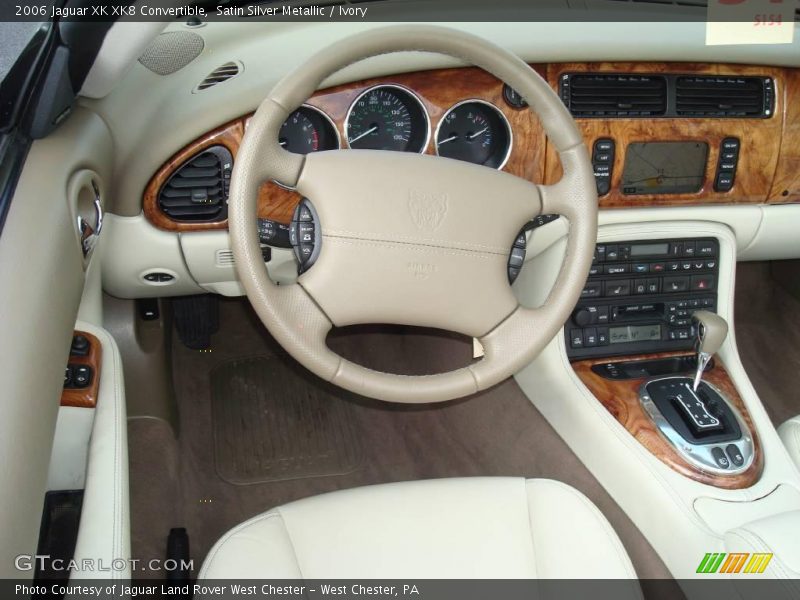Satin Silver Metallic / Ivory 2006 Jaguar XK XK8 Convertible