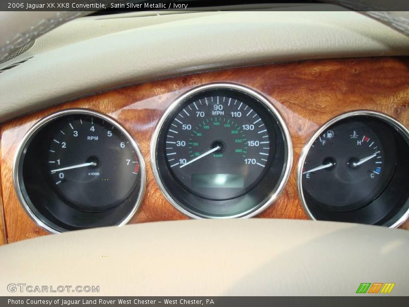 Satin Silver Metallic / Ivory 2006 Jaguar XK XK8 Convertible