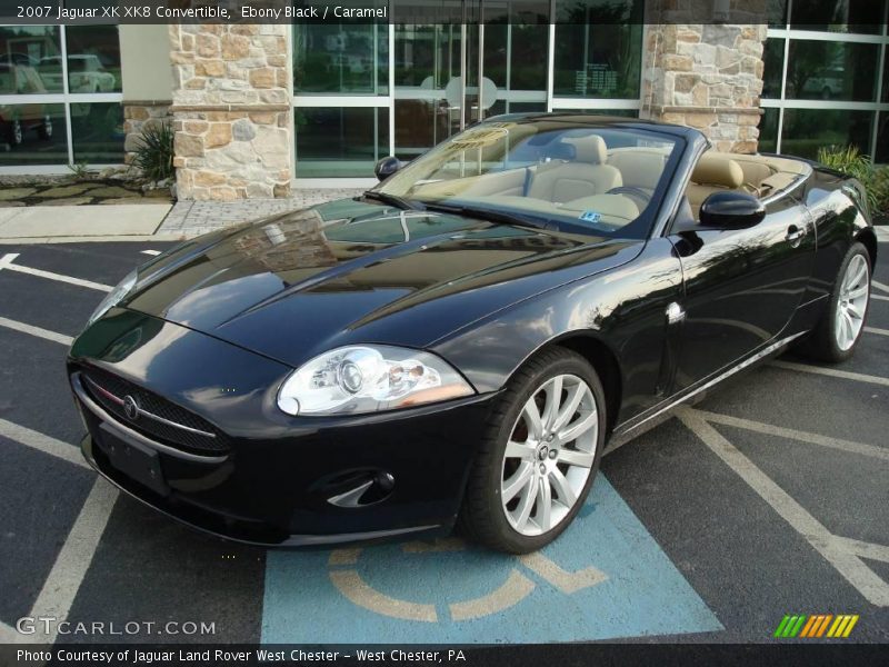 Ebony Black / Caramel 2007 Jaguar XK XK8 Convertible