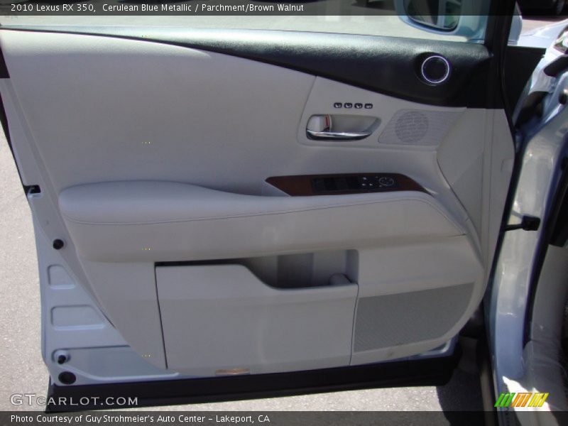 Cerulean Blue Metallic / Parchment/Brown Walnut 2010 Lexus RX 350
