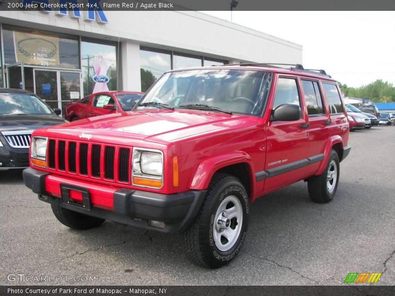 Flame Red / Agate Black 2000 Jeep Cherokee Sport 4x4