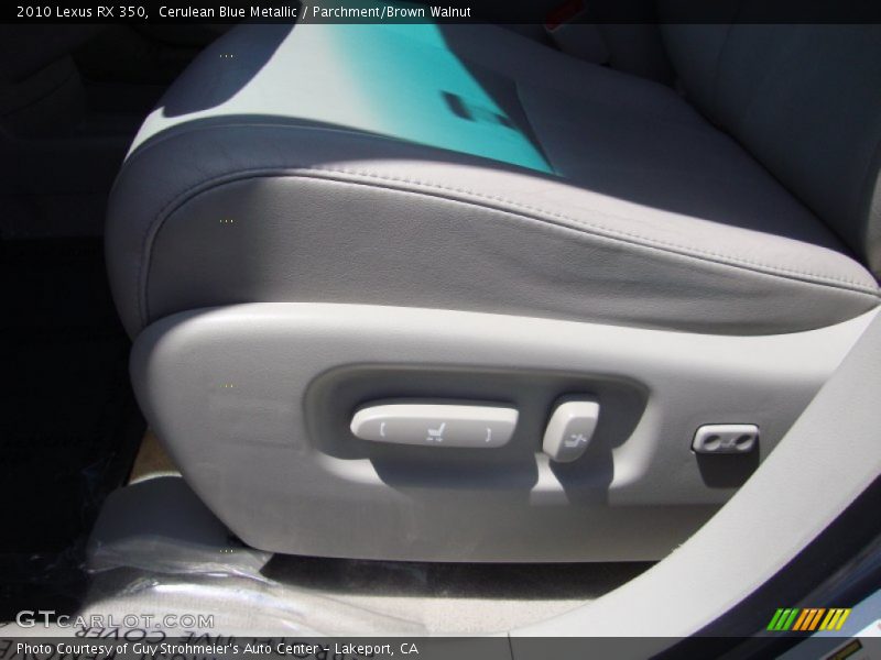 Cerulean Blue Metallic / Parchment/Brown Walnut 2010 Lexus RX 350