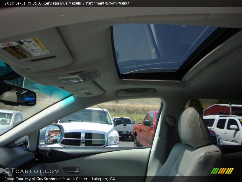 Cerulean Blue Metallic / Parchment/Brown Walnut 2010 Lexus RX 350
