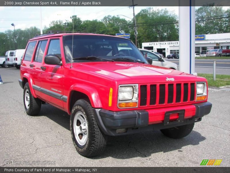 Flame Red / Agate Black 2000 Jeep Cherokee Sport 4x4