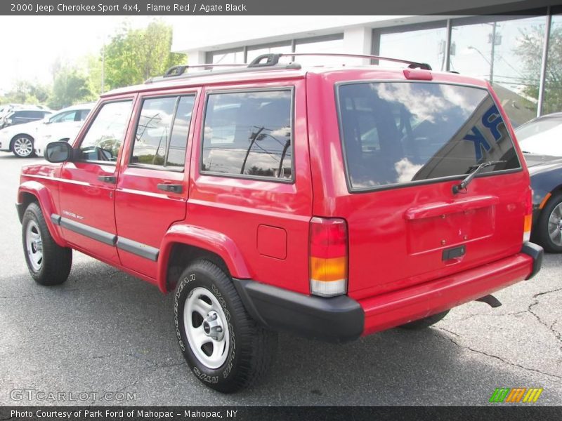 Flame Red / Agate Black 2000 Jeep Cherokee Sport 4x4