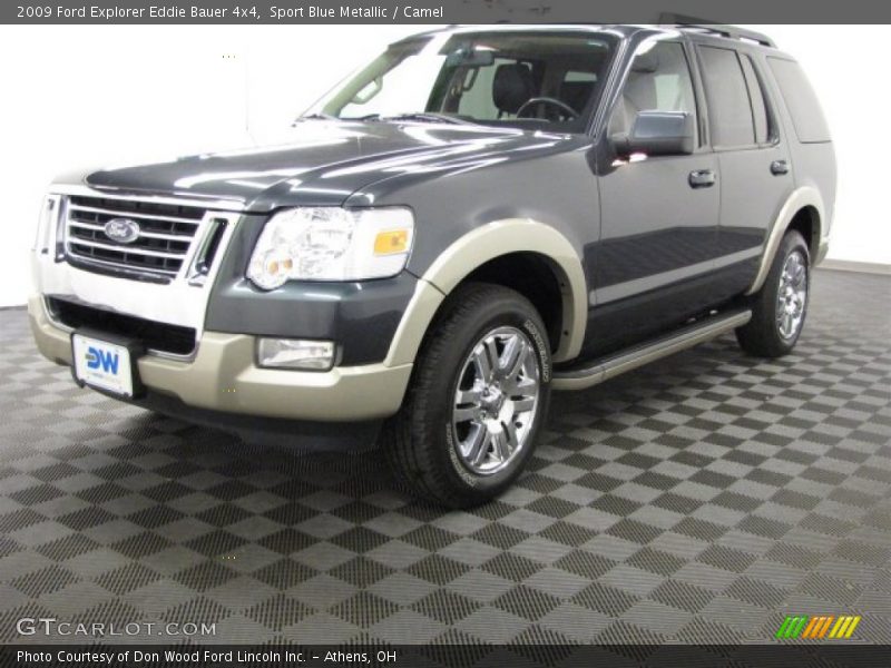 Sport Blue Metallic / Camel 2009 Ford Explorer Eddie Bauer 4x4