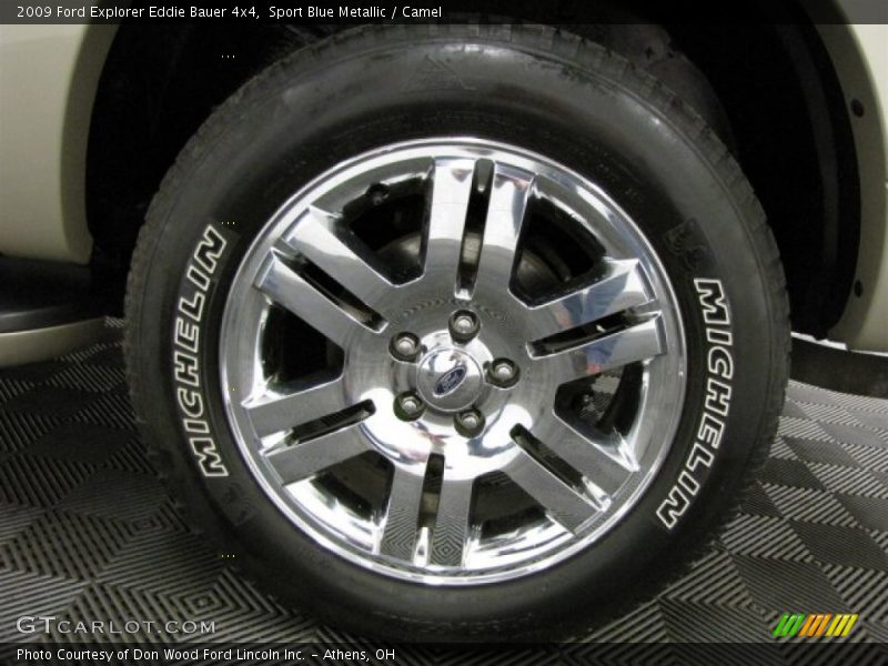 Sport Blue Metallic / Camel 2009 Ford Explorer Eddie Bauer 4x4