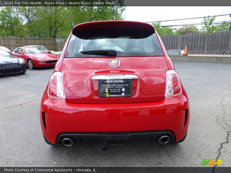 Rosso (Red) / Abarth Rosso Leather (Red) 2012 Fiat 500 Abarth