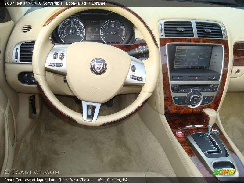 Ebony Black / Caramel 2007 Jaguar XK XK8 Convertible
