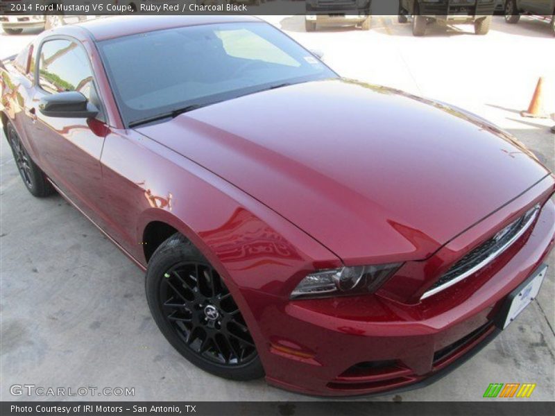 Ruby Red / Charcoal Black 2014 Ford Mustang V6 Coupe