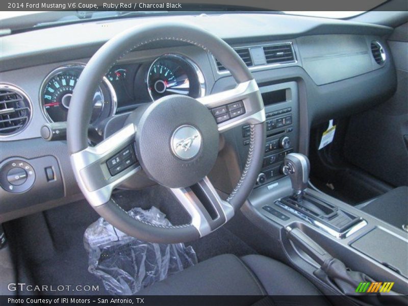 Ruby Red / Charcoal Black 2014 Ford Mustang V6 Coupe