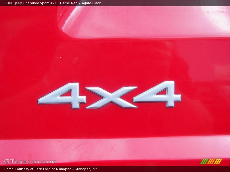 Flame Red / Agate Black 2000 Jeep Cherokee Sport 4x4