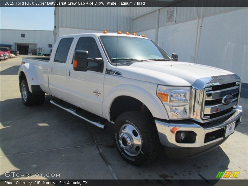 White Platinum / Black 2015 Ford F350 Super Duty Lariat Crew Cab 4x4 DRW