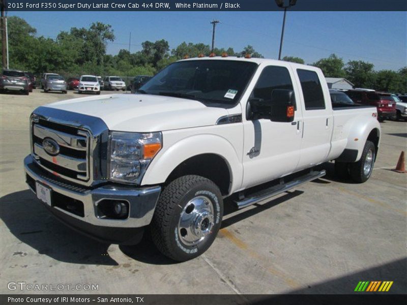 White Platinum / Black 2015 Ford F350 Super Duty Lariat Crew Cab 4x4 DRW