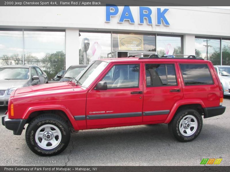 Flame Red / Agate Black 2000 Jeep Cherokee Sport 4x4