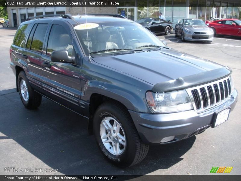 Steel Blue Pearlcoat / Taupe 2002 Jeep Grand Cherokee Laredo