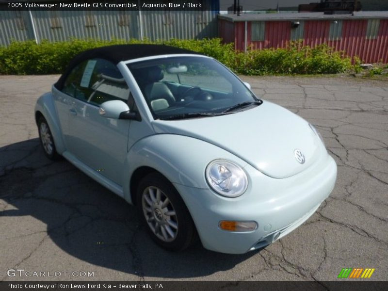 Aquarius Blue / Black 2005 Volkswagen New Beetle GLS Convertible