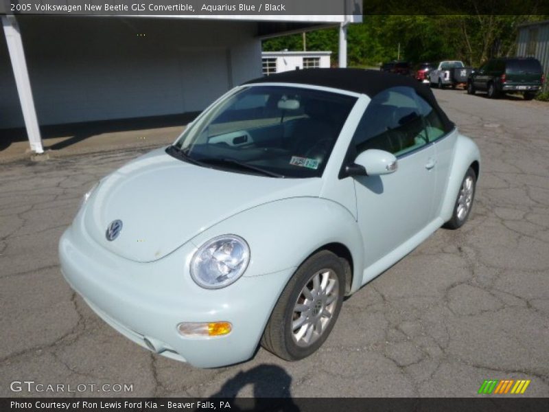 Aquarius Blue / Black 2005 Volkswagen New Beetle GLS Convertible