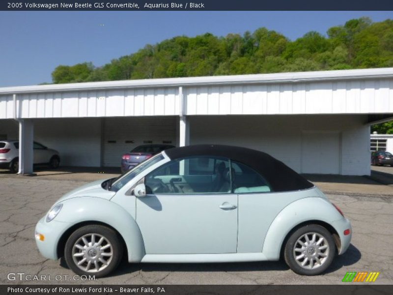Aquarius Blue / Black 2005 Volkswagen New Beetle GLS Convertible