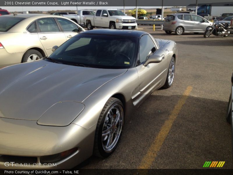 Light Pewter Metallic / Black 2001 Chevrolet Corvette Coupe