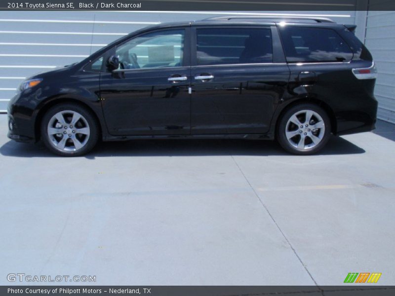 Black / Dark Charcoal 2014 Toyota Sienna SE