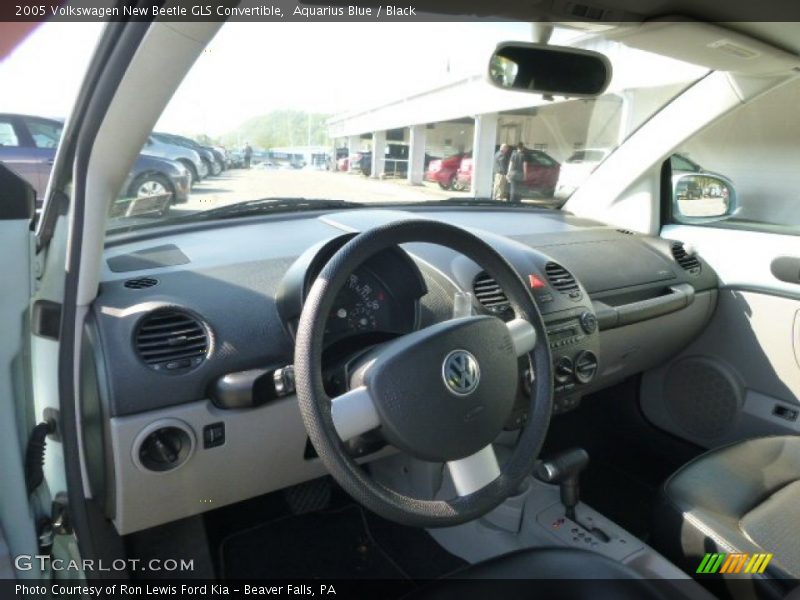 Aquarius Blue / Black 2005 Volkswagen New Beetle GLS Convertible