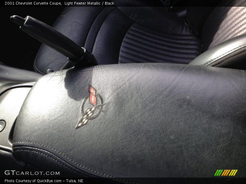 Light Pewter Metallic / Black 2001 Chevrolet Corvette Coupe