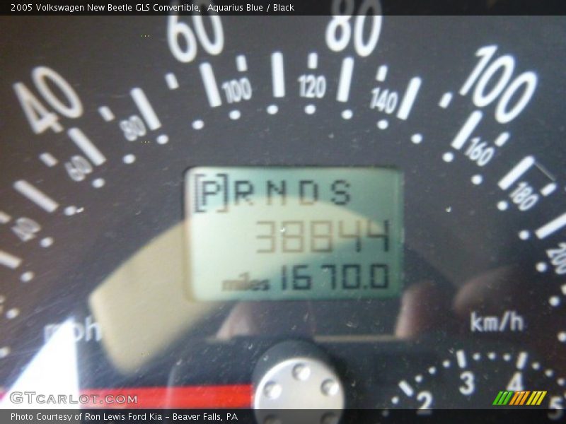 Aquarius Blue / Black 2005 Volkswagen New Beetle GLS Convertible