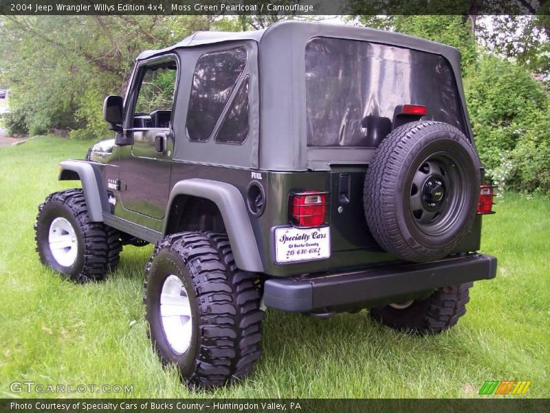 Moss Green Pearlcoat / Camouflage 2004 Jeep Wrangler Willys Edition 4x4