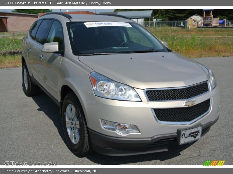 Gold Mist Metallic / Ebony/Ebony 2011 Chevrolet Traverse LT