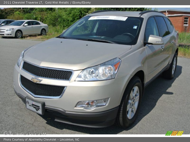 Gold Mist Metallic / Ebony/Ebony 2011 Chevrolet Traverse LT