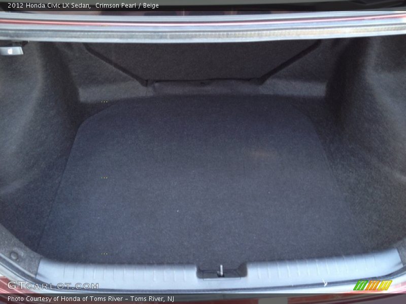 Crimson Pearl / Beige 2012 Honda Civic LX Sedan