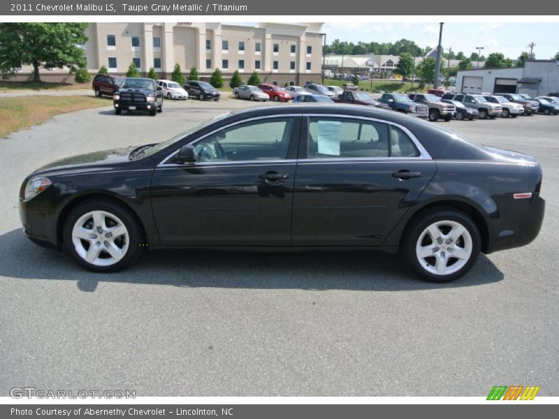Taupe Gray Metallic / Titanium 2011 Chevrolet Malibu LS
