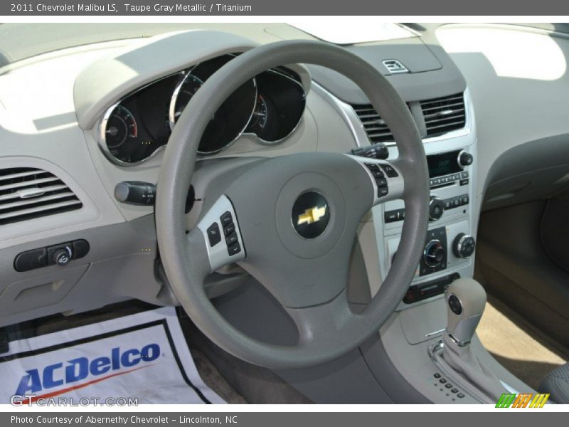 Taupe Gray Metallic / Titanium 2011 Chevrolet Malibu LS