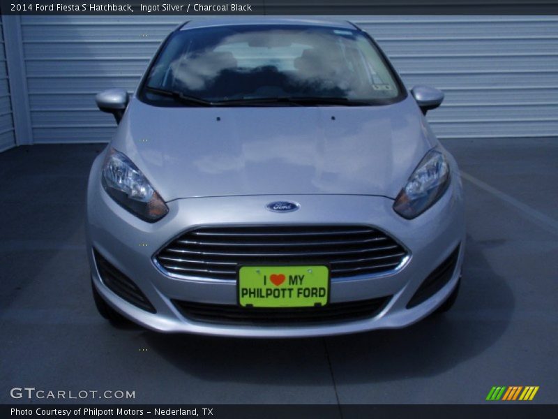 Ingot Silver / Charcoal Black 2014 Ford Fiesta S Hatchback