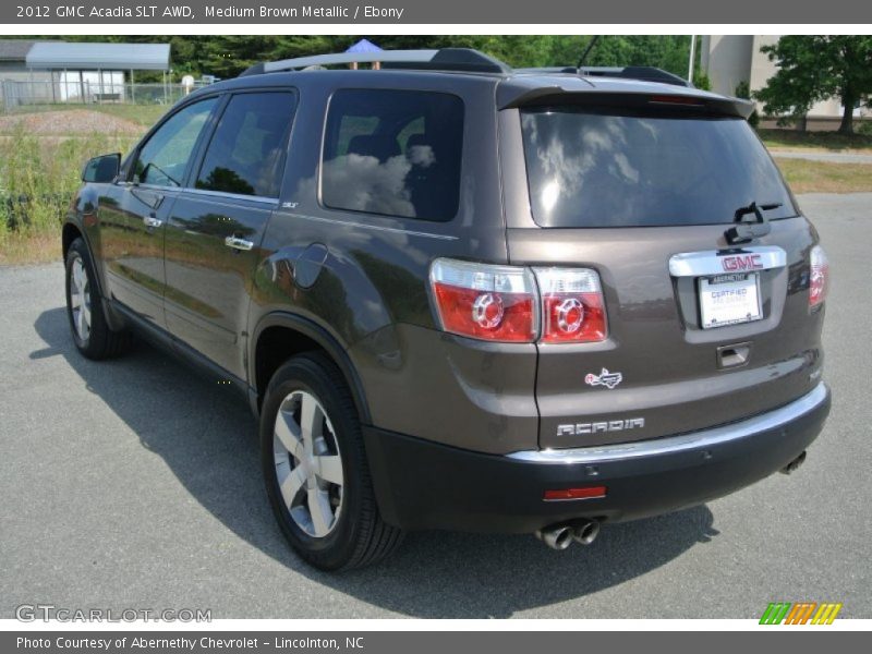 Medium Brown Metallic / Ebony 2012 GMC Acadia SLT AWD