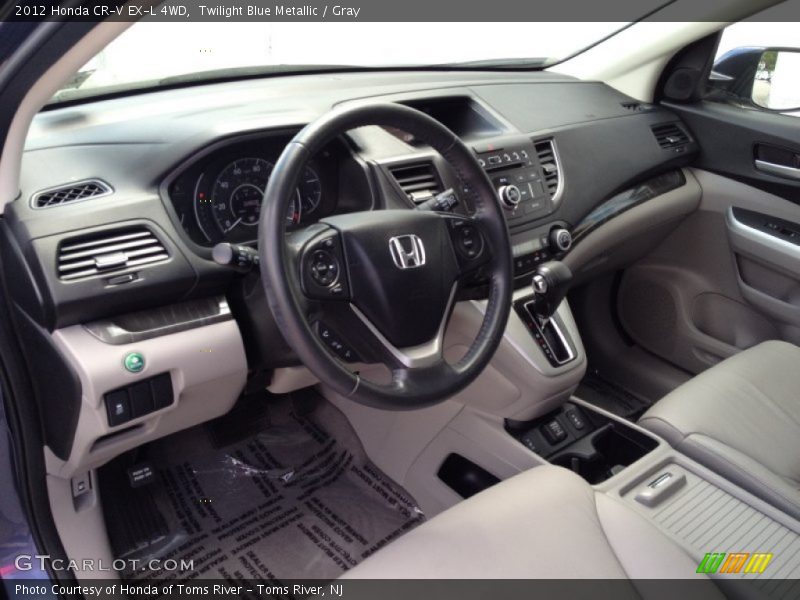 Twilight Blue Metallic / Gray 2012 Honda CR-V EX-L 4WD