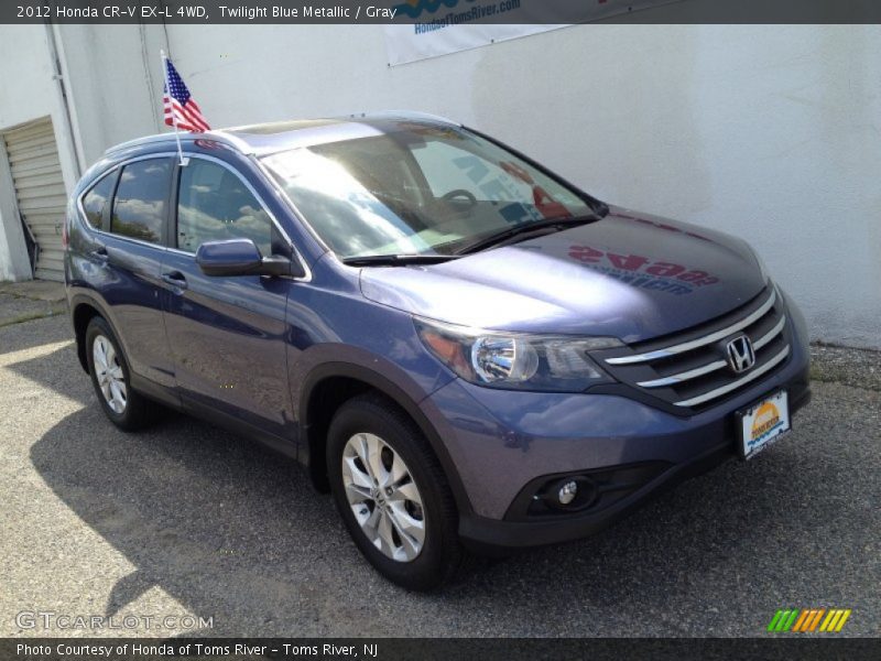 Twilight Blue Metallic / Gray 2012 Honda CR-V EX-L 4WD