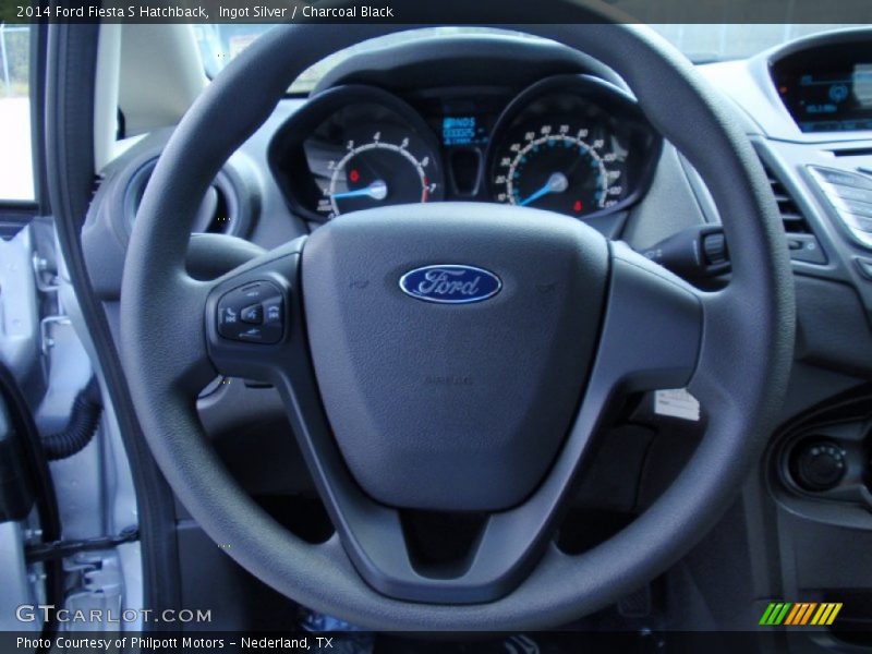 Ingot Silver / Charcoal Black 2014 Ford Fiesta S Hatchback