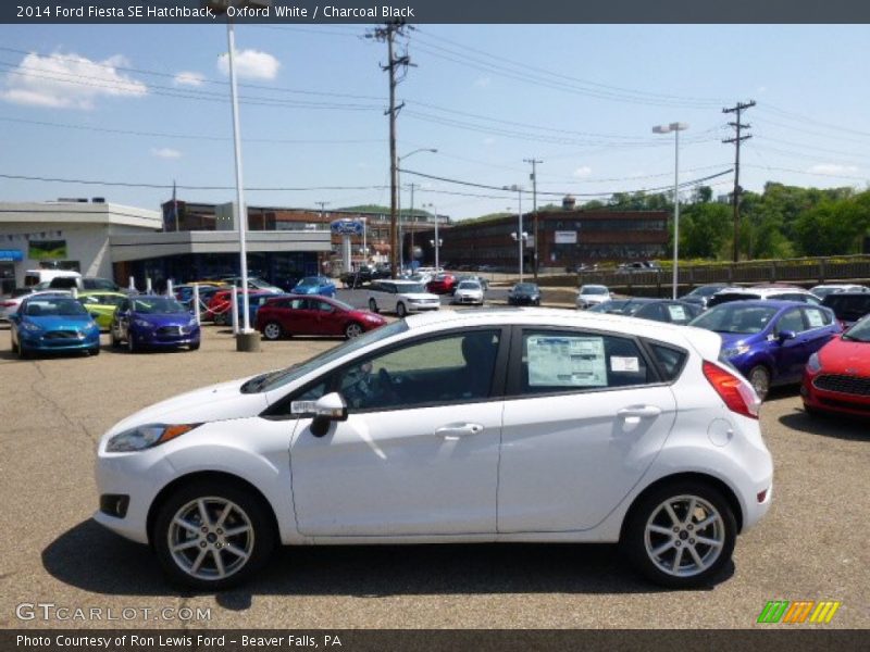 Oxford White / Charcoal Black 2014 Ford Fiesta SE Hatchback