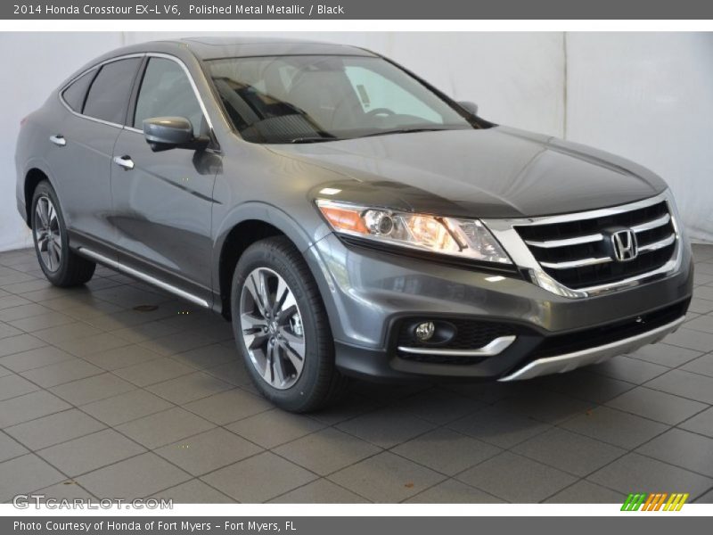 Polished Metal Metallic / Black 2014 Honda Crosstour EX-L V6
