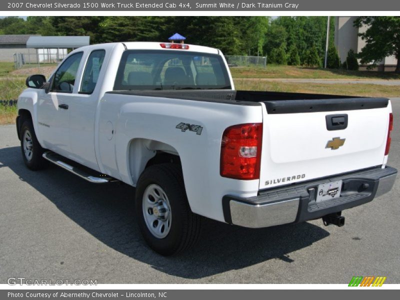 Summit White / Dark Titanium Gray 2007 Chevrolet Silverado 1500 Work Truck Extended Cab 4x4