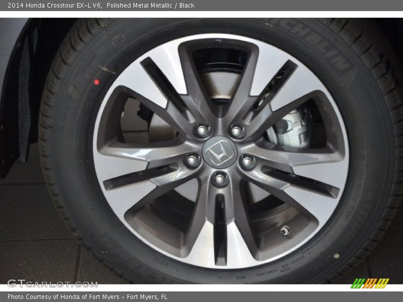 Polished Metal Metallic / Black 2014 Honda Crosstour EX-L V6