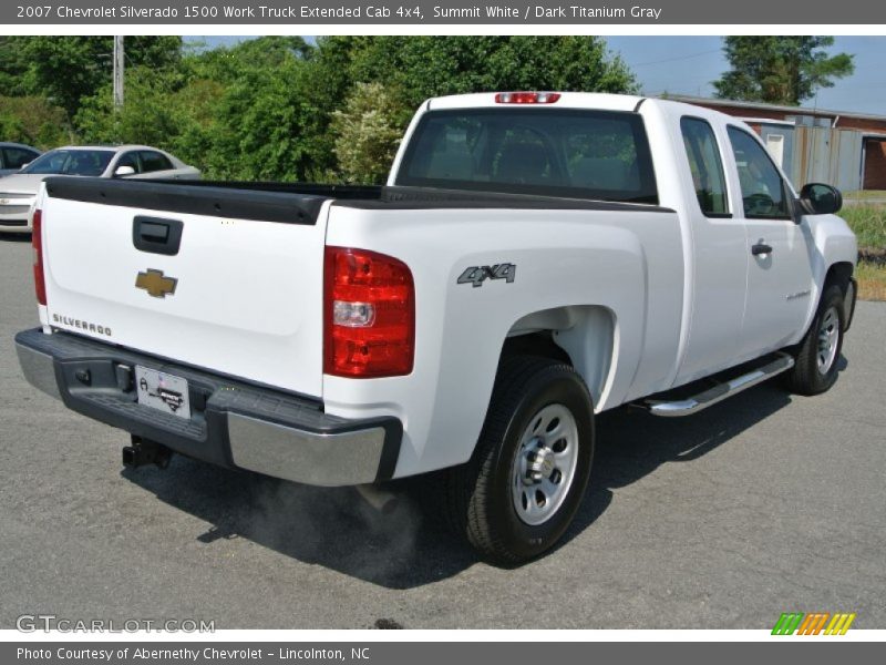 Summit White / Dark Titanium Gray 2007 Chevrolet Silverado 1500 Work Truck Extended Cab 4x4
