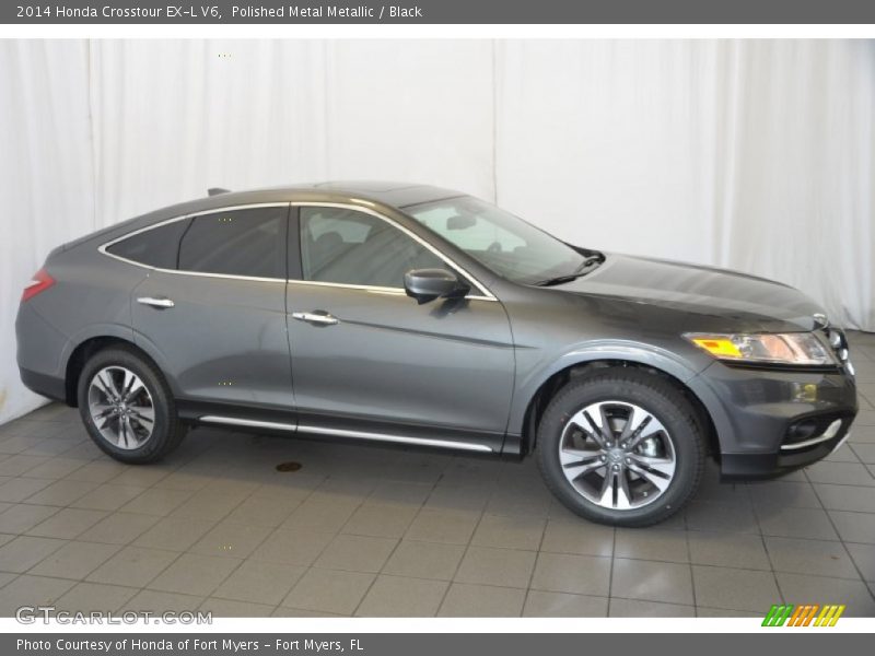 Polished Metal Metallic / Black 2014 Honda Crosstour EX-L V6