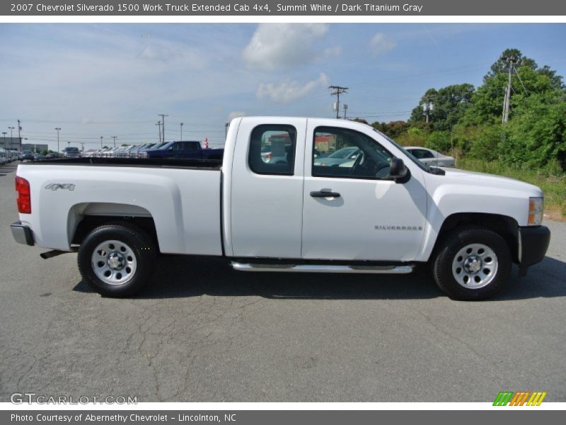 Summit White / Dark Titanium Gray 2007 Chevrolet Silverado 1500 Work Truck Extended Cab 4x4