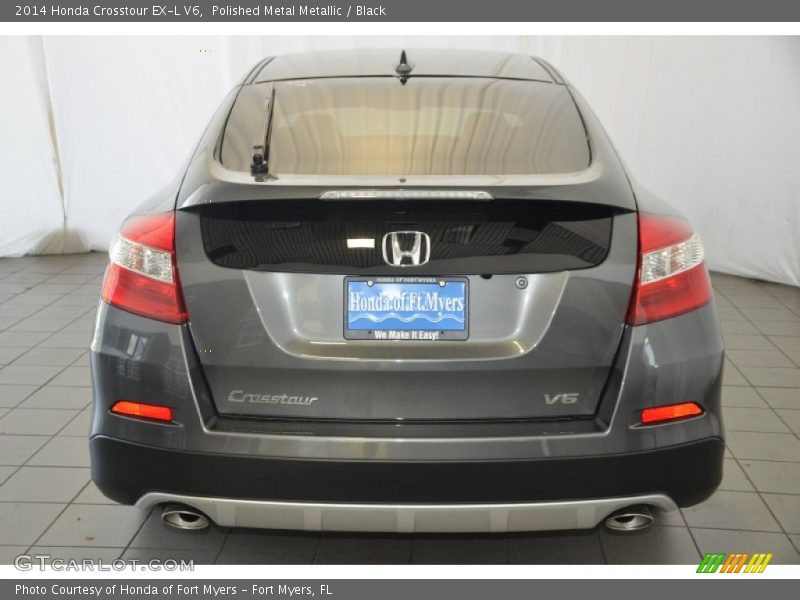 Polished Metal Metallic / Black 2014 Honda Crosstour EX-L V6